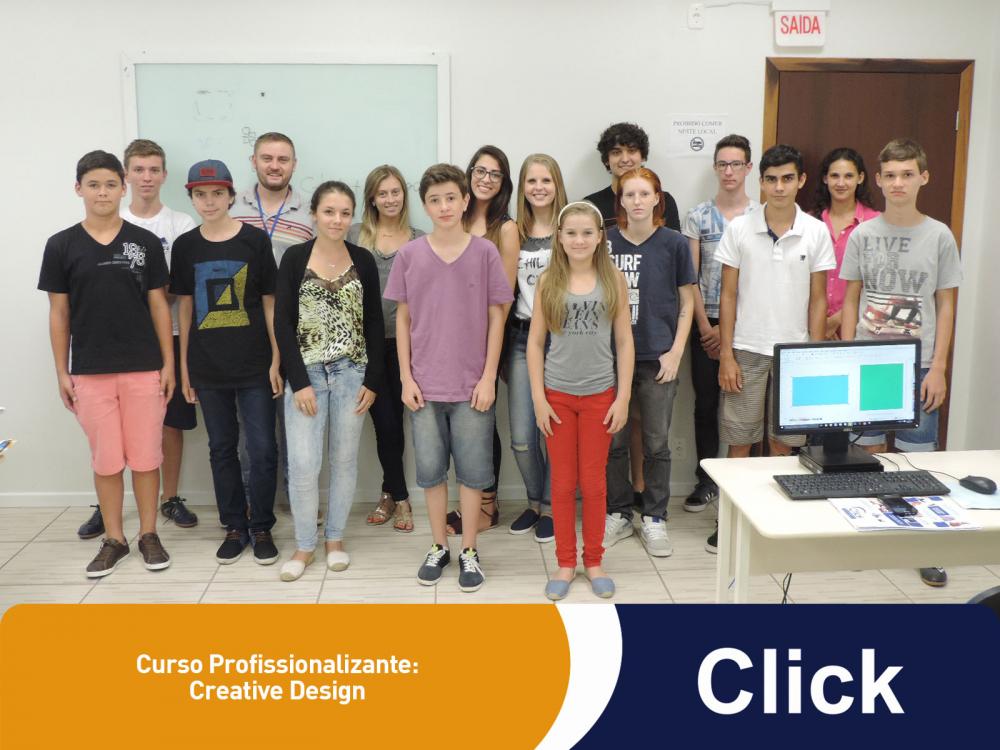 Ontem começaram mais dois cursos profissionalizantes da Click!