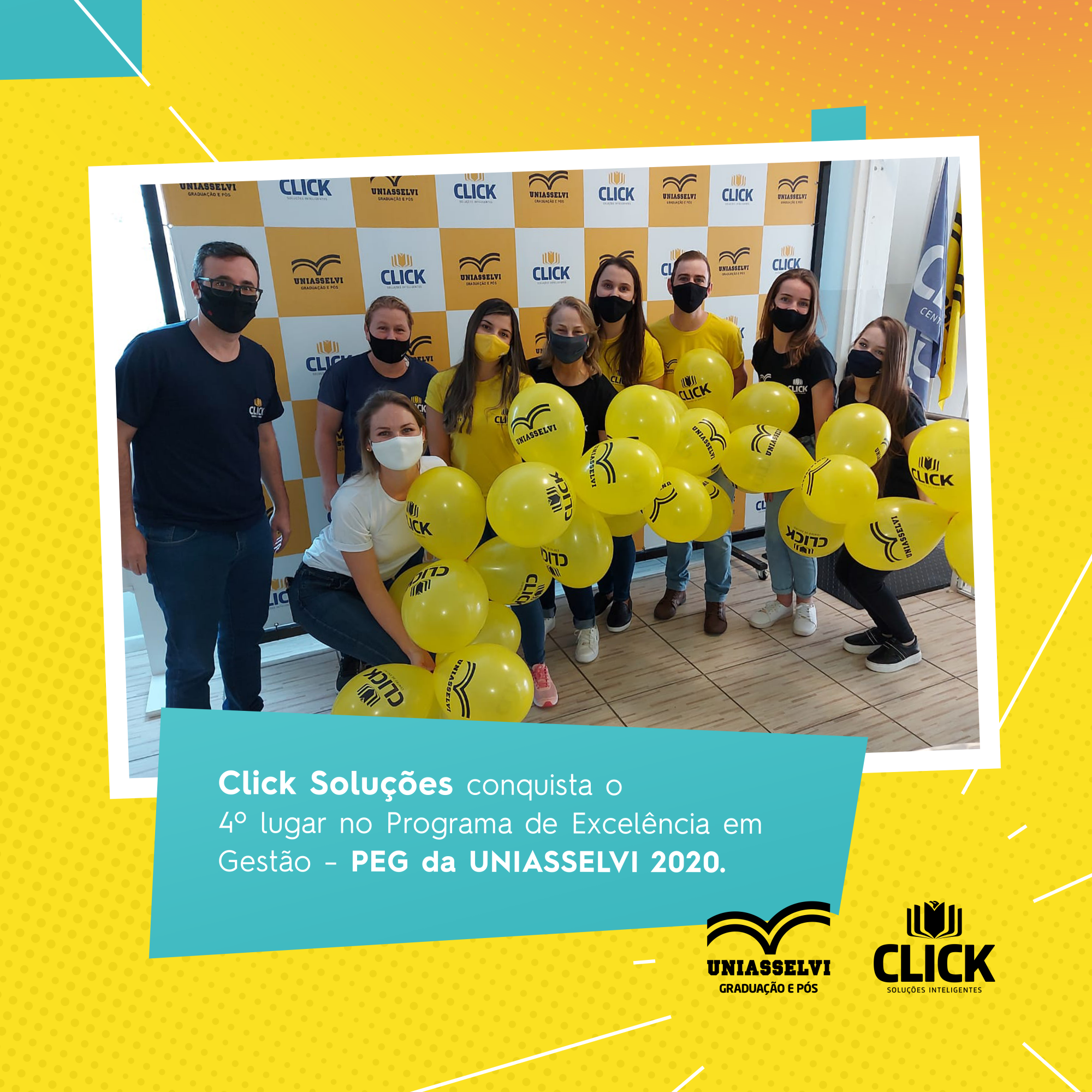 Click Soluções conquista o 4º lugar no Programa de Excelência em Gestão – PEG da UNIASSELVI 2020.