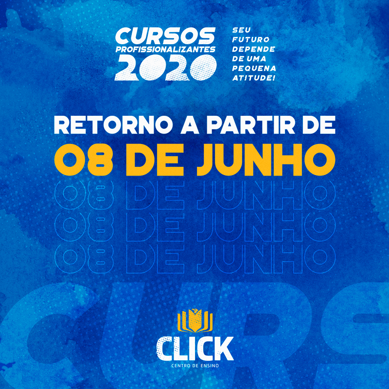 Click Soluções retoma seus cursos livres a partir de 08 de junho