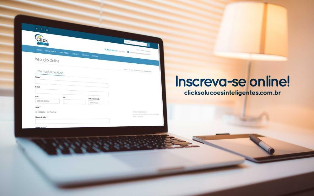 Inscreva-se online para os cursos profissionalizantes