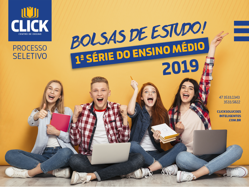 Processo Seletivo para Bolsas de Estudo para a 1ª série do Ensino Médio/2019